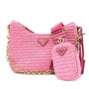 Pre-owned Leather crossbody-bags Prada Vintage , Pink , Dames