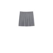 Grijze Geplooide Wollen Rok Max Mara Studio , Gray , Dames