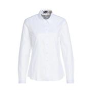 Witte Overhemd met Tartan Motief Barbour , White , Dames