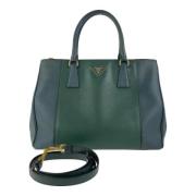 Pre-owned Leather handbags Prada Vintage , Green , Dames