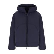 Blauwe Navy Gewatteerde Jas Emporio Armani , Blue , Heren