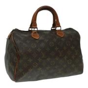 Pre-owned Canvas handbags Louis Vuitton Vintage , Brown , Dames