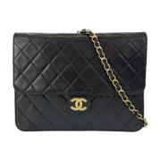 Pre-owned Leather chanel-bags Chanel Vintage , Black , Dames