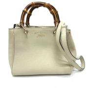 Pre-owned Leather handbags Gucci Vintage , White , Dames