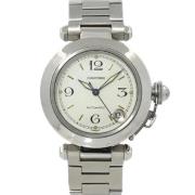 Pre-owned Stainless Steel watches Cartier Vintage , White , Dames