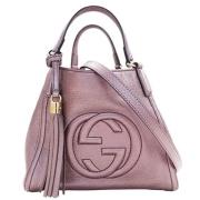 Pre-owned Leather handbags Gucci Vintage , Purple , Dames