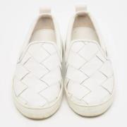 Pre-owned Leather sneakers Bottega Veneta Vintage , White , Dames