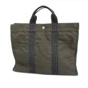 Pre-owned Canvas totes Hermès Vintage , Gray , Dames