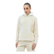 Teddy Hoodie met Logo Patch Moncler , Beige , Dames