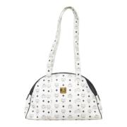 Pre-owned Canvas shoulder-bags MCM Pre-owned , White , Dames