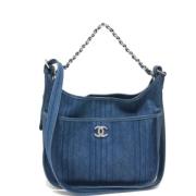 Pre-owned Denim chanel-bags Chanel Vintage , Blue , Dames