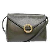 Pre-owned Leather shoulder-bags Celine Vintage , Green , Dames