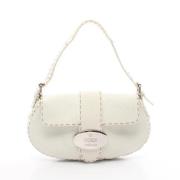 Pre-owned Leather shoulder-bags Fendi Vintage , White , Dames