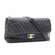 Pre-owned Leather chanel-bags Chanel Vintage , Black , Dames