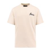 Stad Katoenen T-shirt met Patch Amiri , Beige , Heren