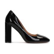 Dames gelakte zwarte pumps met vierkante neus Kazar , Black , Dames