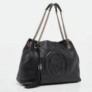 Pre-owned Canvas totes Gucci Vintage , Black , Dames