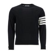 4-bar wollen trui pullover sweater Thom Browne , Black , Heren