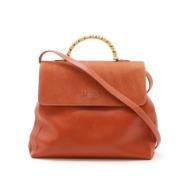 Pre-owned Leather handbags Loewe Pre-owned , Orange , Dames