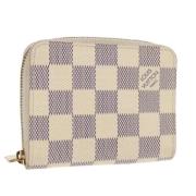 Pre-owned Canvas wallets Louis Vuitton Vintage , White , Dames