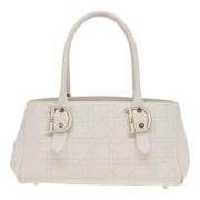 Pre-owned Leather dior-bags Dior Vintage , White , Dames