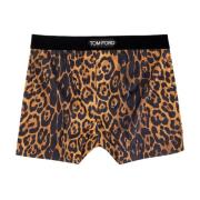 Animalier Zijden Boxer met Logopatch Tom Ford , Multicolor , Heren