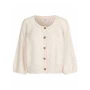 Elegante Vrouwelijke Vest met Pofmouwen Masai , Beige , Dames