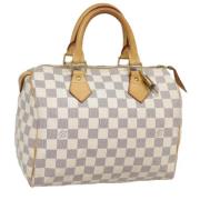 Pre-owned Canvas handbags Louis Vuitton Vintage , White , Dames