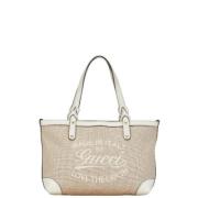 Pre-owned Canvas totes Gucci Vintage , Beige , Dames