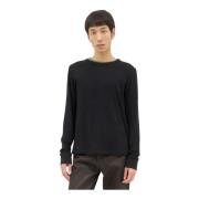 Gelaagd Katoenen Longsleeve T-shirt Dries Van Noten , Black , Heren