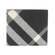 Geruite Jacquard Bi-Fold Portemonnee Burberry , Black , Unisex