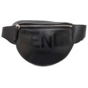 Pre-owned Leather crossbody-bags Fendi Vintage , Black , Dames