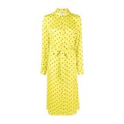 Elegante Gele Midi Jurk P.a.r.o.s.h. , Yellow , Dames