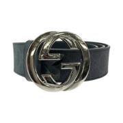 Pre-owned Leather belts Gucci Vintage , Black , Heren