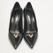 Pre-owned Leather heels Louis Vuitton Vintage , Black , Dames