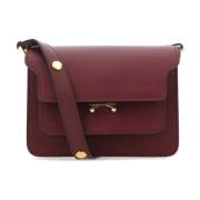 Kleine Grape Leren Trunk Schoudertas Marni , Red , Dames