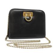 Pre-owned Leather shoulder-bags Salvatore Ferragamo Pre-owned , Black ...