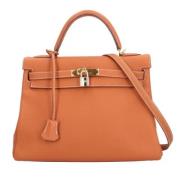 Pre-owned Leather handbags Hermès Vintage , Brown , Dames