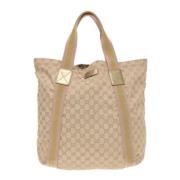 Pre-owned Canvas gucci-bags Gucci Vintage , Beige , Dames