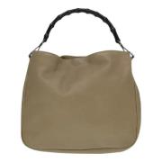 Pre-owned Leather gucci-bags Gucci Vintage , Beige , Dames