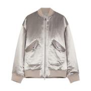 Beige Oversized Bomberjack met Isolerende Technologie Max Mara , Beige...