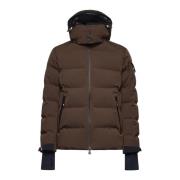 Bruine Gewatteerde Gewatteerde Nylonjas Moncler , Brown , Heren