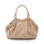 Pre-owned Canvas handbags Gucci Vintage , Beige , Dames