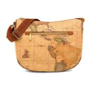 Klassieke Geo Print Schoudertas Alviero Martini 1a Classe , Brown , Da...