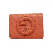 Pre-owned Leather wallets Gucci Vintage , Orange , Dames