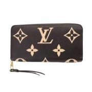 Pre-owned Leather wallets Louis Vuitton Vintage , Black , Dames