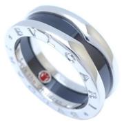 Pre-owned Silver rings Bvlgari Vintage , Black , Dames