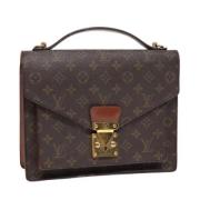 Pre-owned Canvas handbags Louis Vuitton Vintage , Brown , Dames