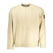 Beige Herentrui met Lange Mouwen Calvin Klein , Beige , Heren