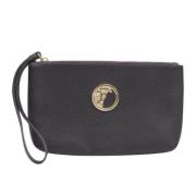 Pre-owned Leather clutches Versace Pre-owned , Purple , Dames